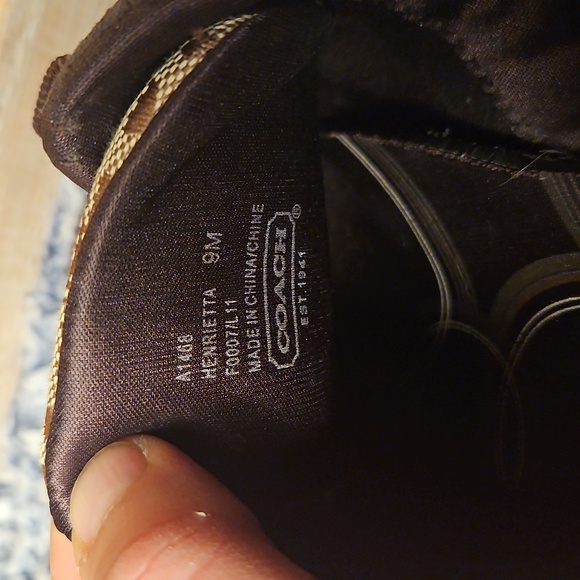 Coach HENRIETTA A1468 - SIGNATURE C Jacquard Signature Tan & Brow, 9M - Low Tops - Picture 11 of 11
